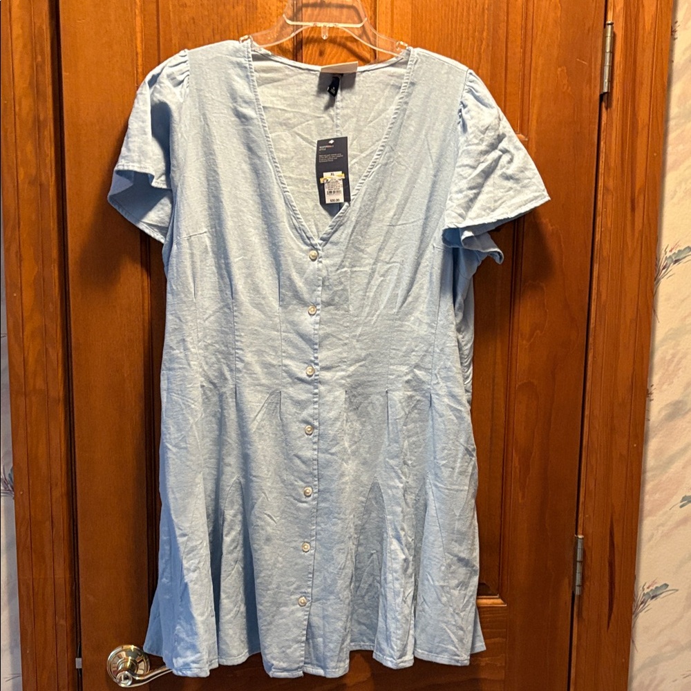 Mini Dress in Sky Blue